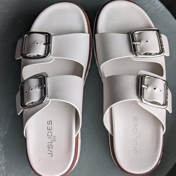 J/Slides leather platform sandals - Picture 2 of 4